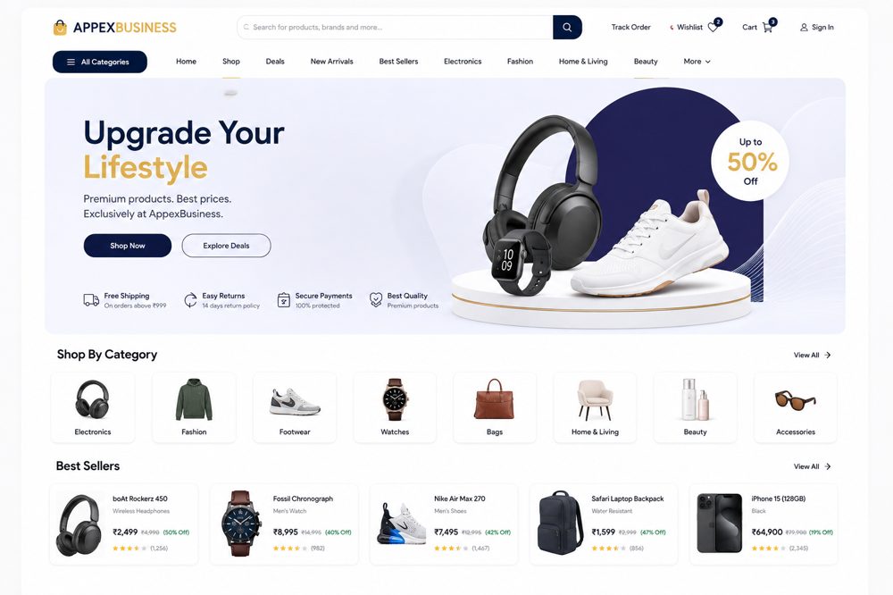 E-commerce marketplace website
